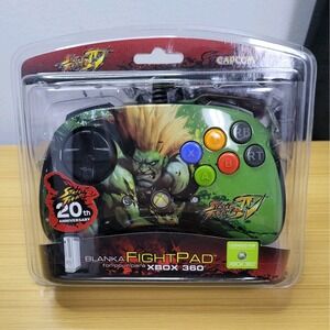 Mad Catz Xbox 360 Street Fighter IV Blanka Fightpad Capcom 20th CollectorsNew